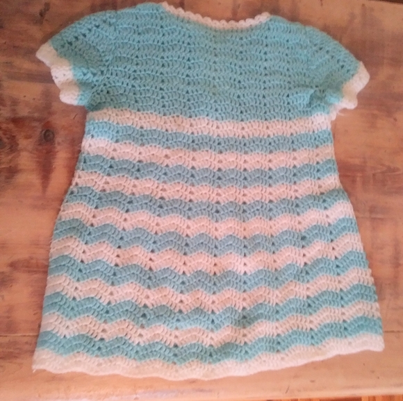 Vintage Crocheted Baby Dress - Picture 4 of 5